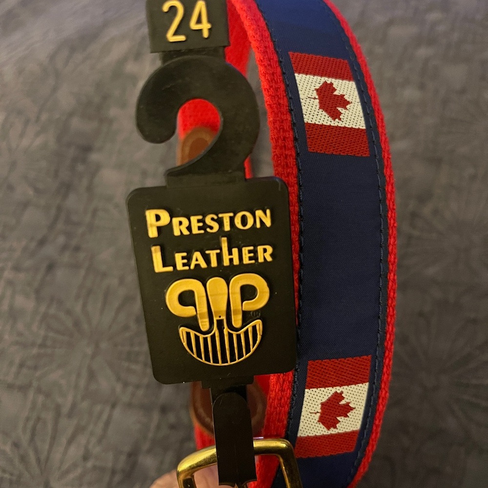 Preston Navy - Canada Flag Belt, size 24